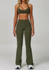 Activewear Set with Cross Back Sports Bra and Flared Pant