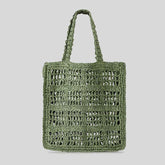 Summer Straw Beach Tote Bag Handwoven Handbag