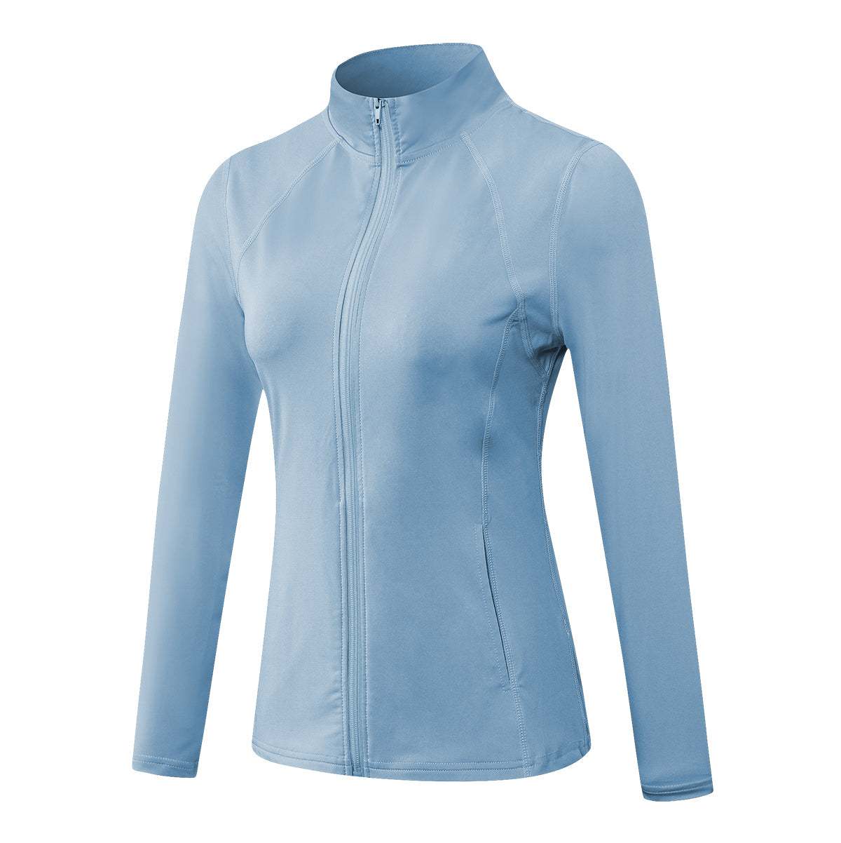 Stand Collar Full Zip Track Jacket - Trendy and Sporty Choice 