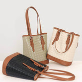 Leather Shoulder Bag Handheld Bucket Bag