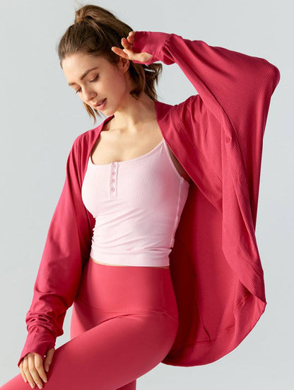 Sport Shawl with Thumb Cuffs | Stylish &amp; Functional Activewear