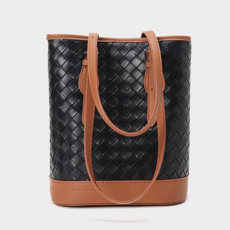 Leather Shoulder Bag | Handheld Bucket Bag for Chic &amp; Versatile Style