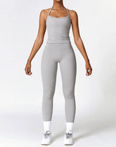 Athletic Wear with Criss Cross Back Tank Top and Legging