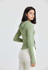 Long Sleeves Sports Hoodie with Thumb Holes