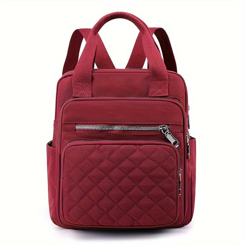 Argyle Quilted Backpack