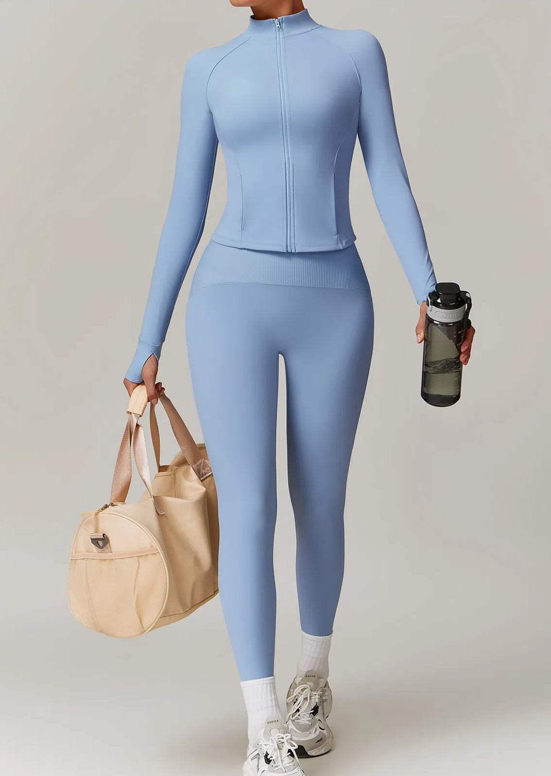 2 Piece Fitness Set with Jacket and Leggings | Ready for Any Workout