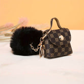 Coin Purse Keychain with Fluffy Pom-Pom