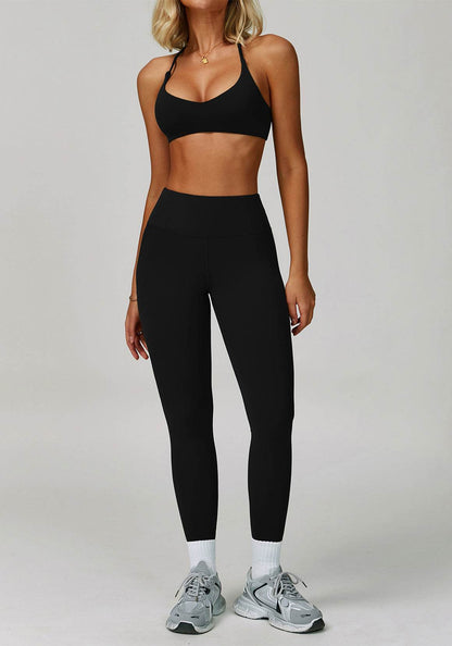 Activewear Set with Cross Back Sports Bra and Legging
