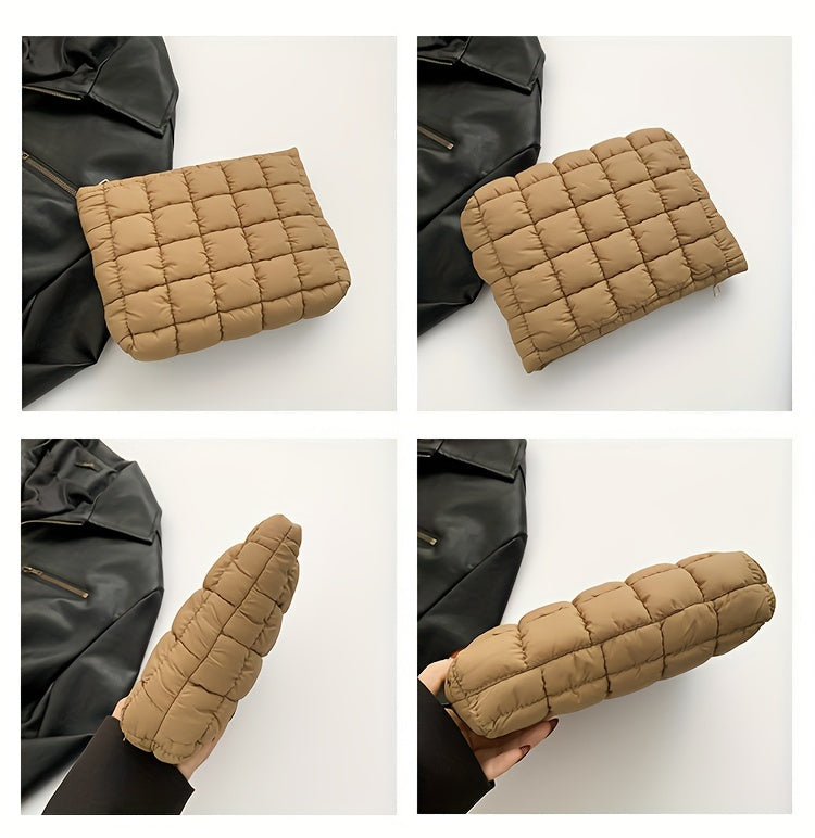 Puffy Quilted Clutch Bag