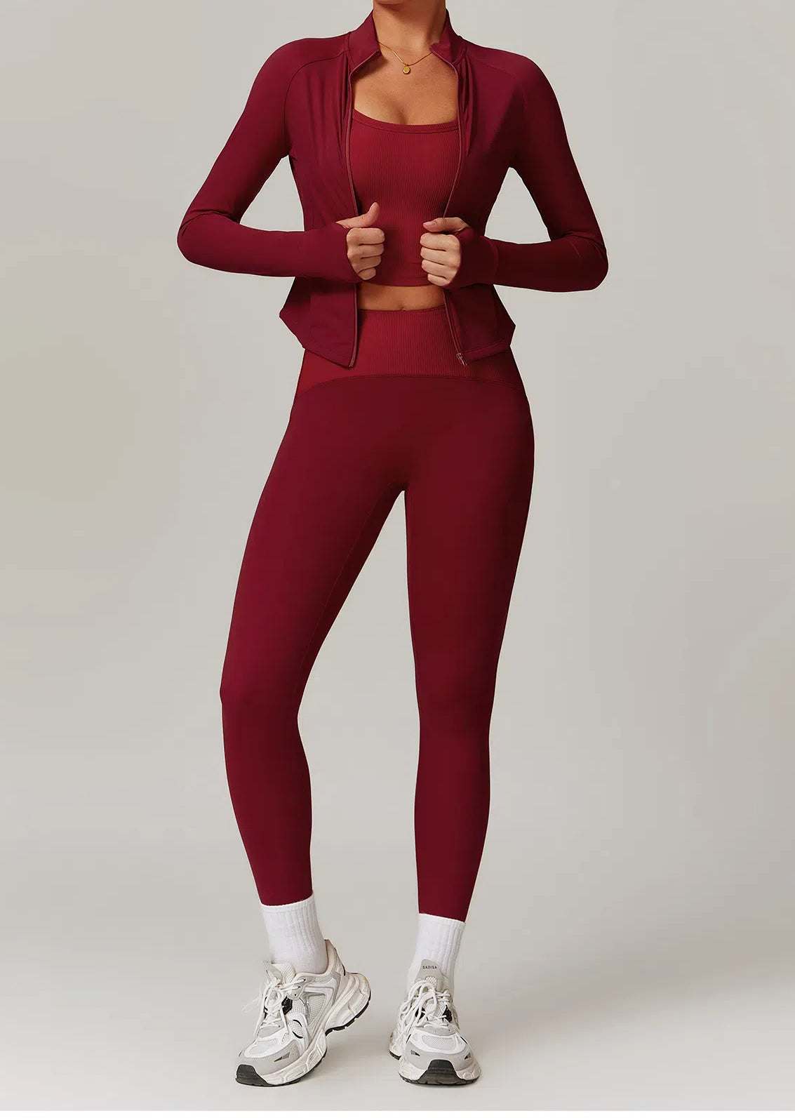 2 Piece Fitness Set with Jacket and Leggings | Ready for Any Workout