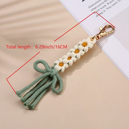 Daisy Flower Tassel Keychain