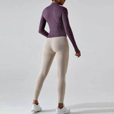 Full Zip Up Yoga Jacket with Thumb Hole