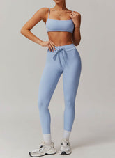 Sports Sets with Thin Strap Bra and Leggings