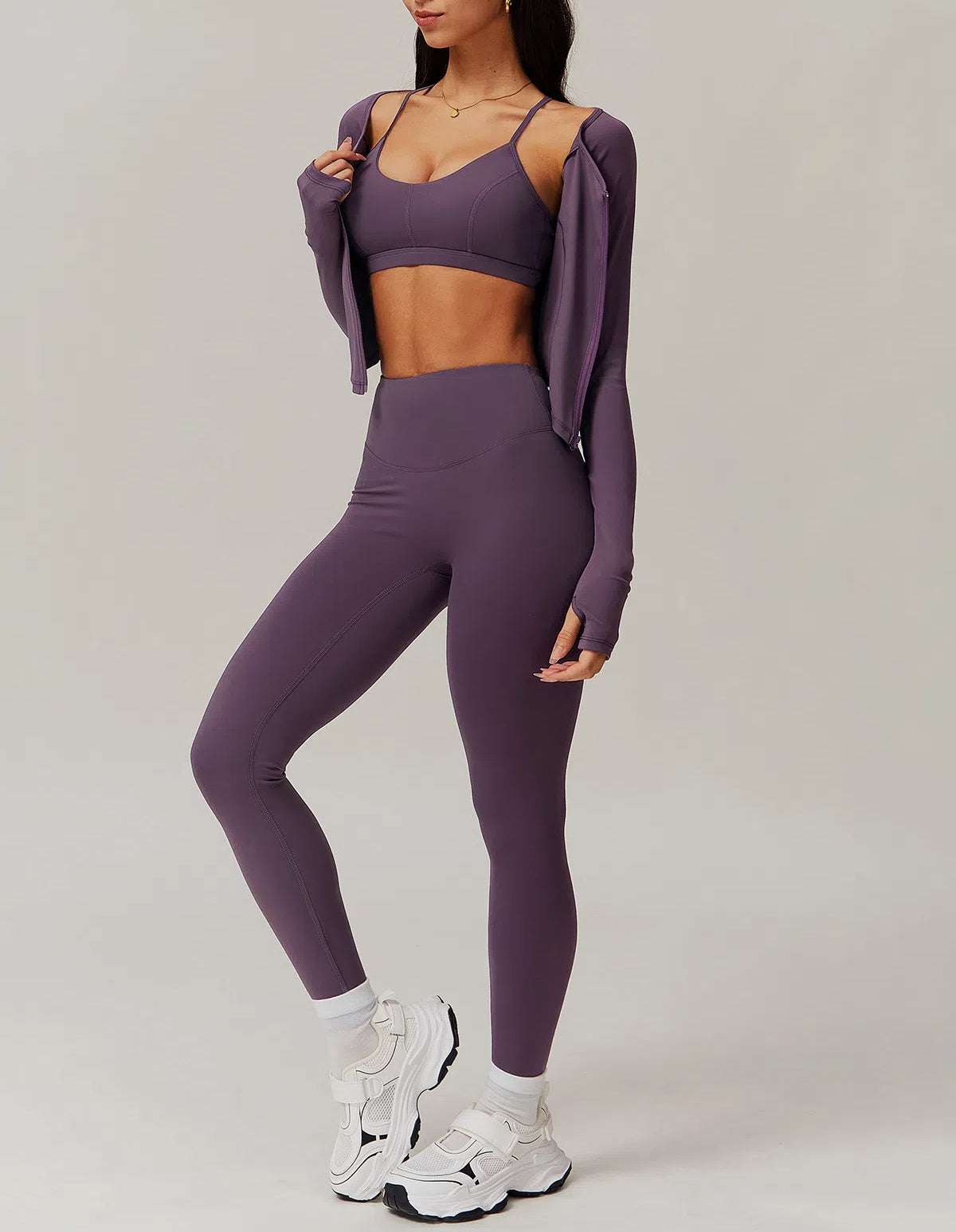 Fashion Yoga Set With Sports Jacket and Legging | Perfect for Practice