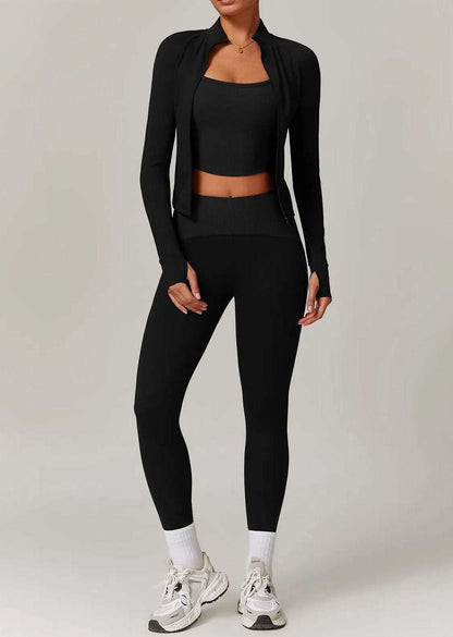 2 Piece Fitness Set with Jacket and Leggings | Ready for Any Workout