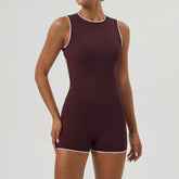 Sleeveless Yoga Jumpsuit With Chest Pad