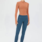 Full Zip Up Yoga Jacket with Thumb Hole