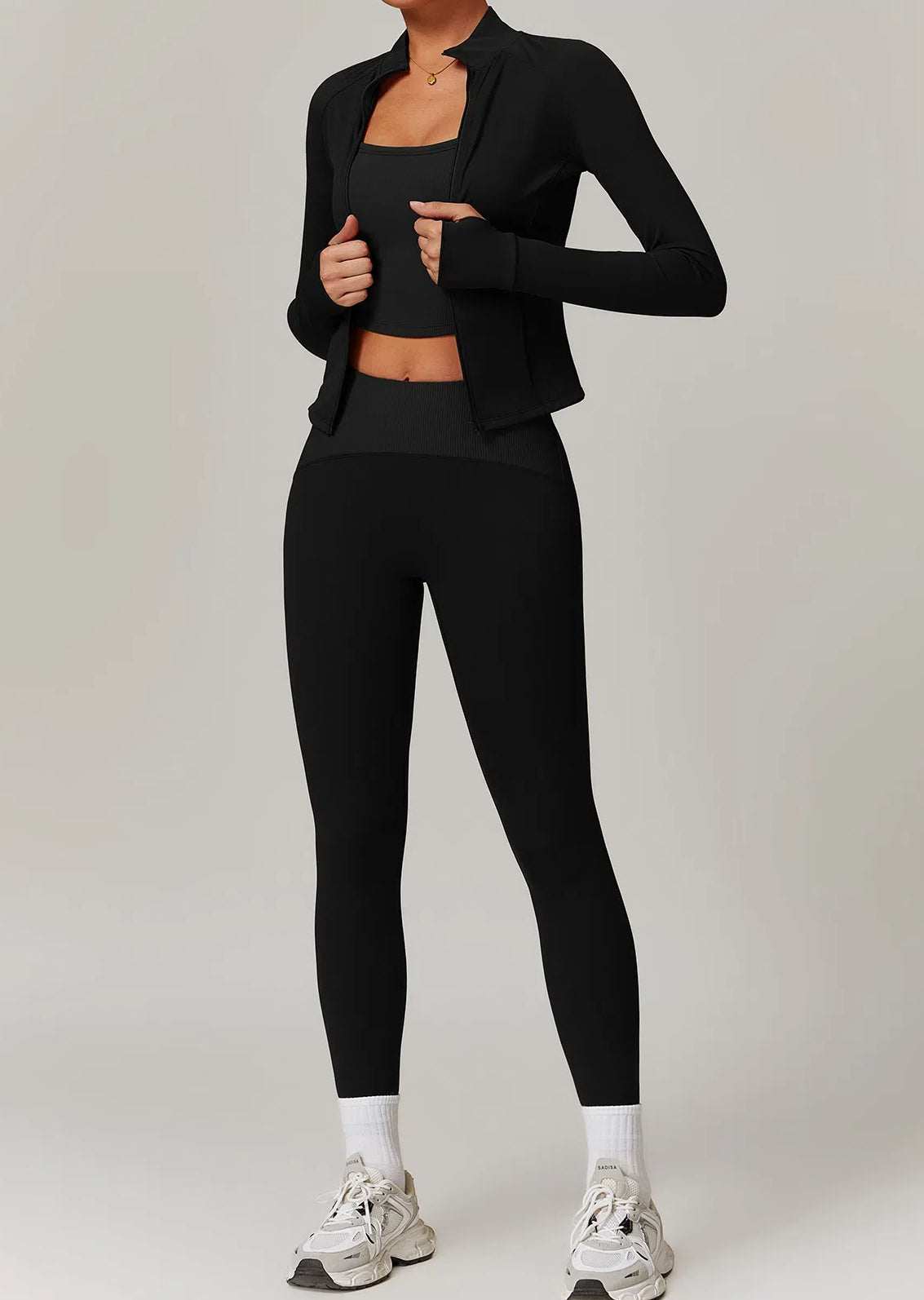 2 Piece Fitness Set with Jacket and Leggings | Ready for Any Workout