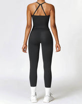 Athletic Wear with Criss Cross Back Tank Top and Legging