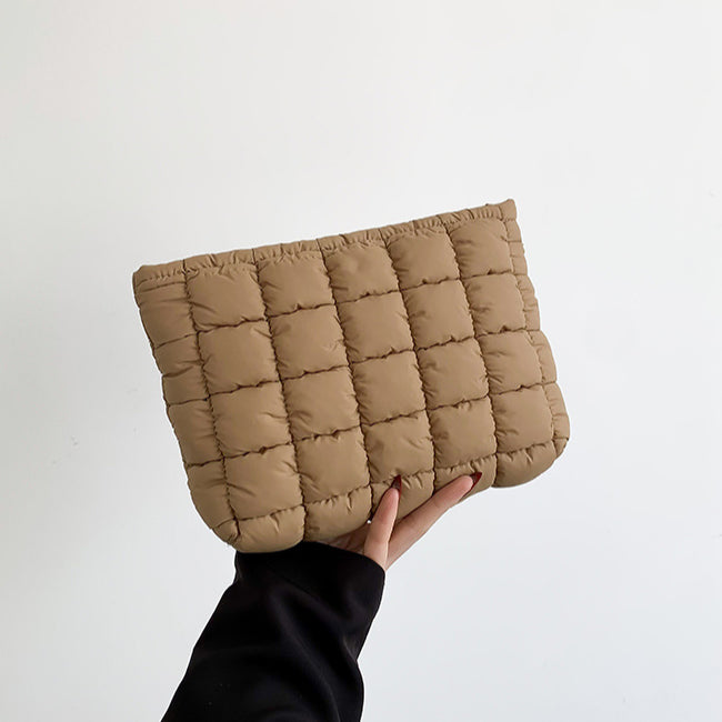 Puffy Quilted Clutch Bag