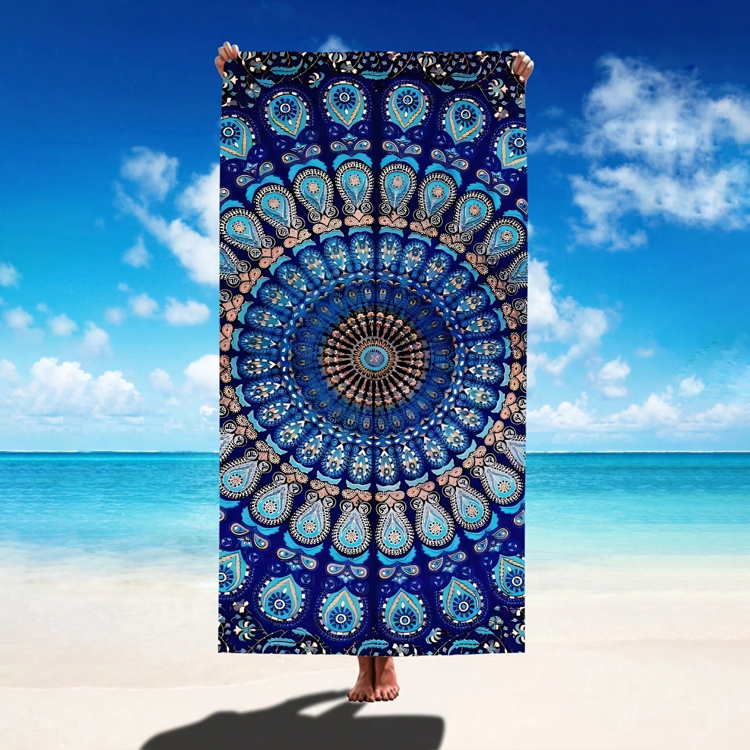 Mandala Pattern Beach Towel