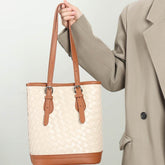 Leather Shoulder Bag Handheld Bucket Bag