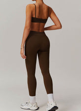 Sports Sets with Thin Strap Bra and Leggings