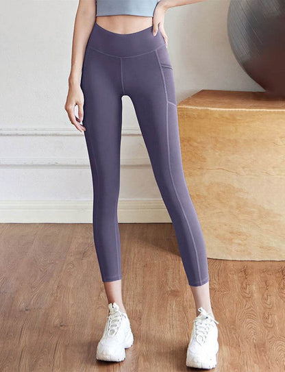 High Waisted Yoga Leggings with Mesh Pockets