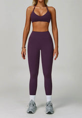 Activewear Set with Cross Back Sports Bra and Legging