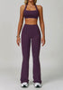 Activewear Set with Halter Sports Bra and Flared Pant