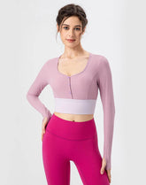 Cropped Button Cardigan Long Sleeve Casual Soft Knit