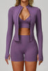 3 Pieces Activewear Set with Bra, Jacket and Short