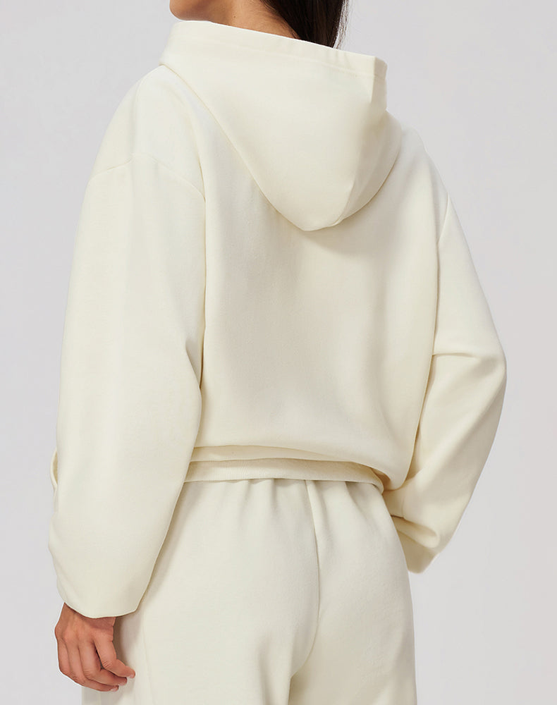Long Sleeve Full Zip Casual Hooded with Pockets