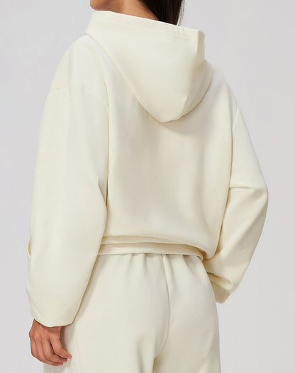 Long Sleeve Full Zip Casual Hooded with Pockets
