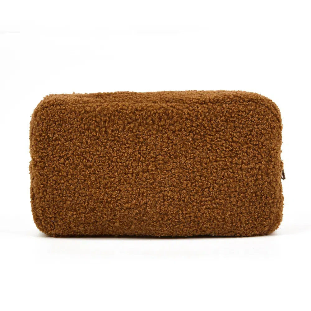 Solid Plush Makeup Bag