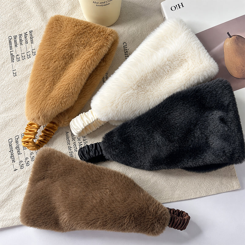 Faux Fur Winter Sports Wide Headband