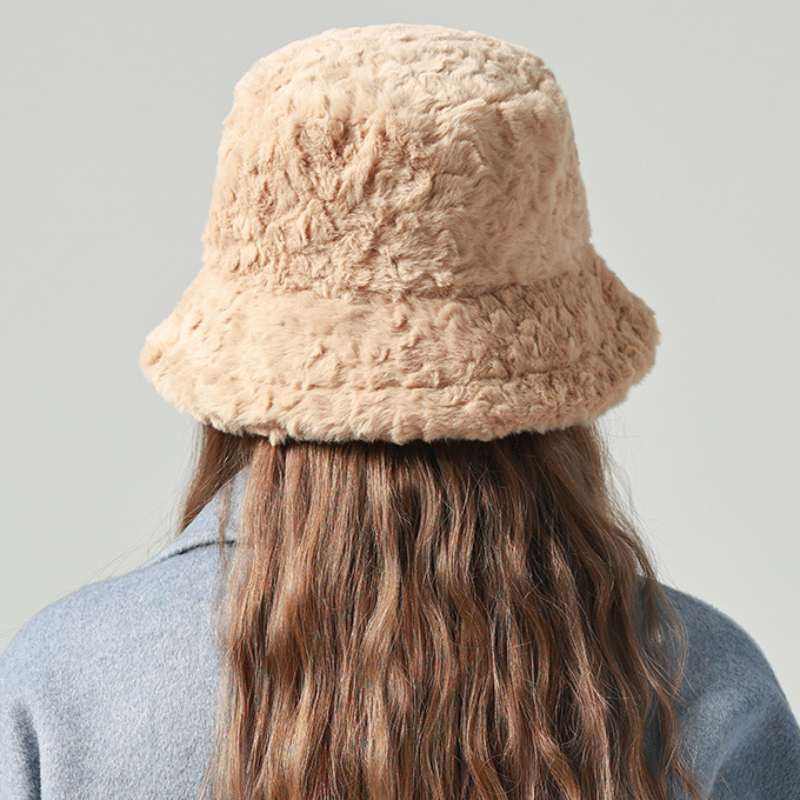 Solid Color Fuzzy Bucket Hat | Stylish &amp; Cozy Winter Essential