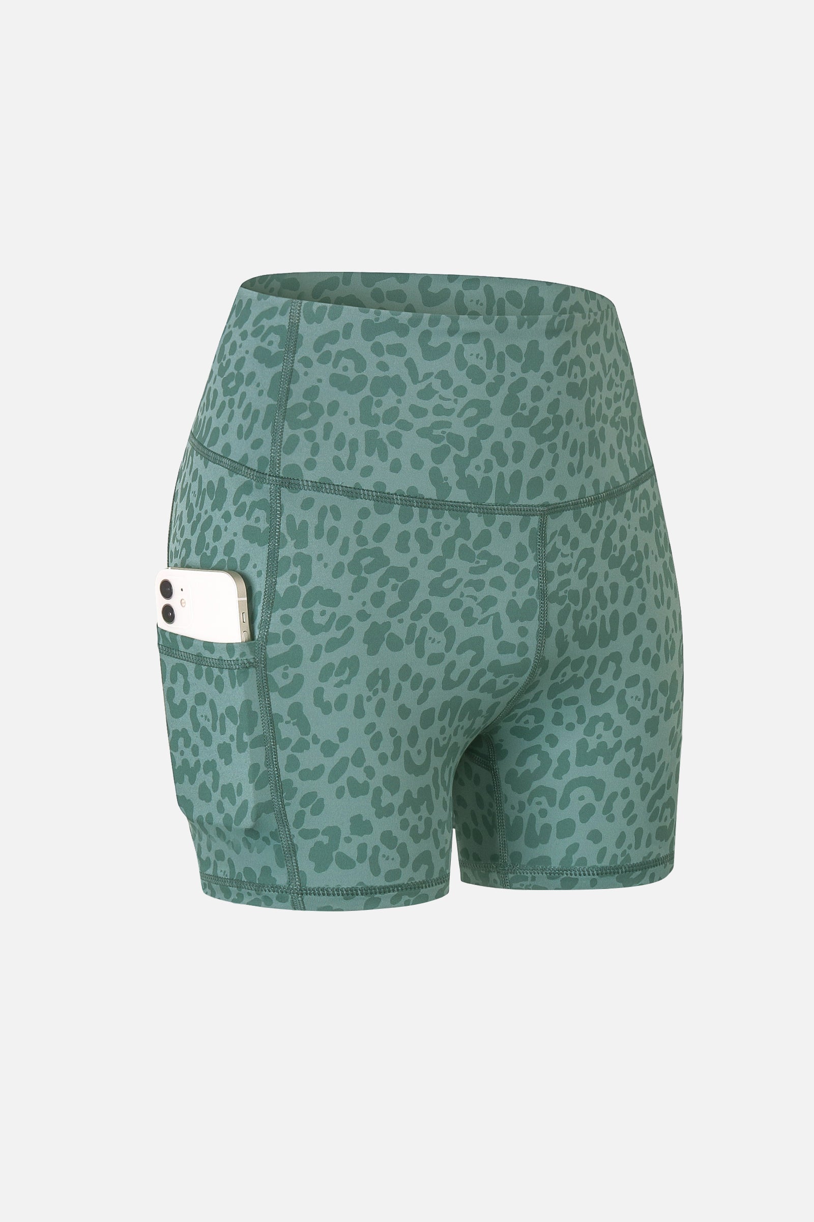 Camo Yoga Shorts with Pockets