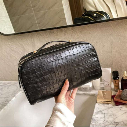 Large Capacity PU Leather Travel Makeup Bag | Spacious and Practical