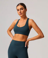 Racerback Sport Bra Tops with Built in Chest Pads