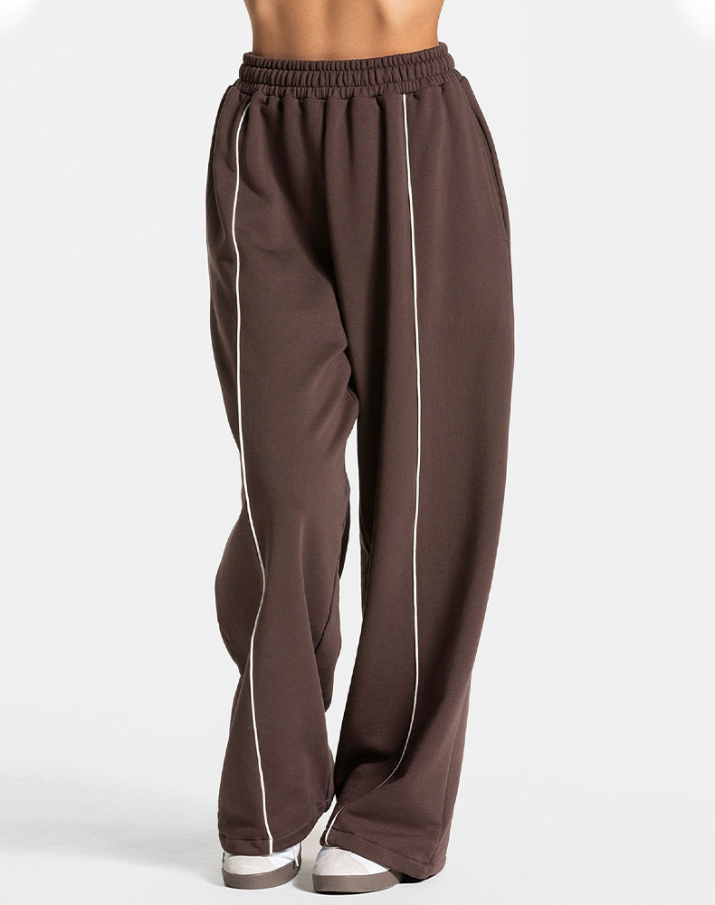 High Waist Wide Leg Lounge Sweatpants with Pockets