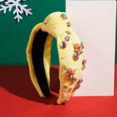 Christmas Knotted Headband With Gingerbread man and Candy