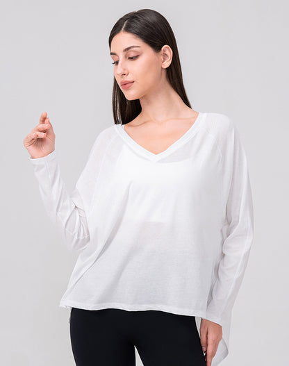 Tie Open Back Long Sleeve Mesh Yoga Tops