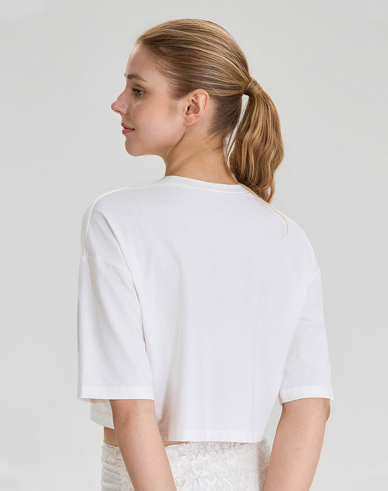 Summer Short Sleeve Crop Tops Casual Athletic Yoga T-Shirts