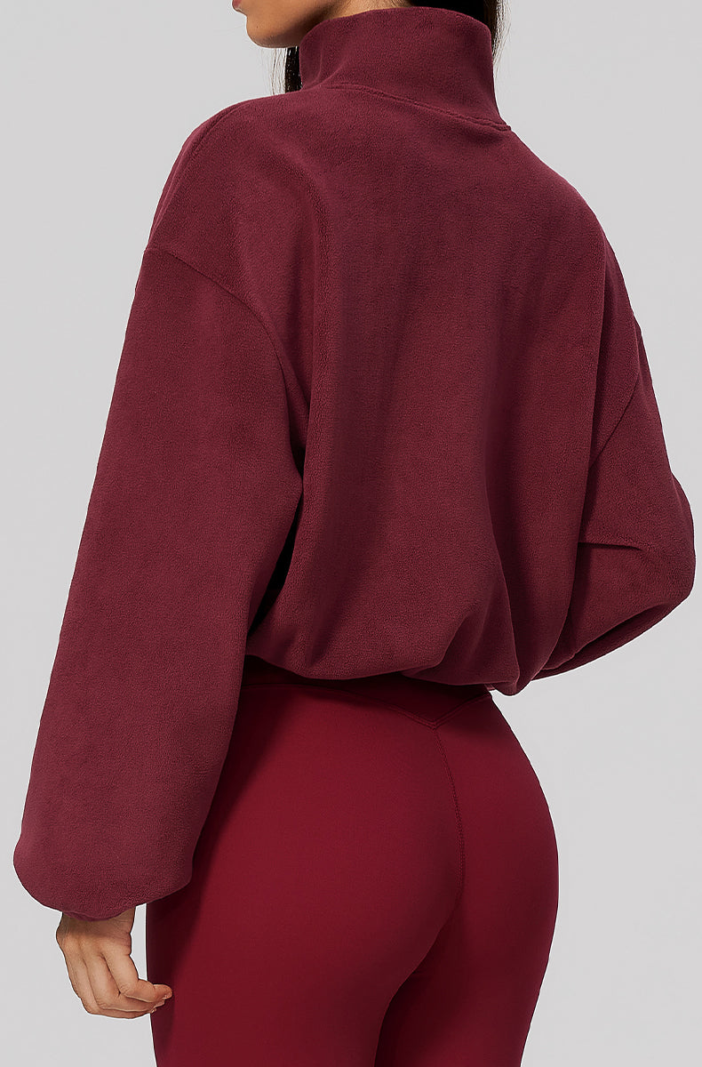 Half Zip Oversized Sweatshirts