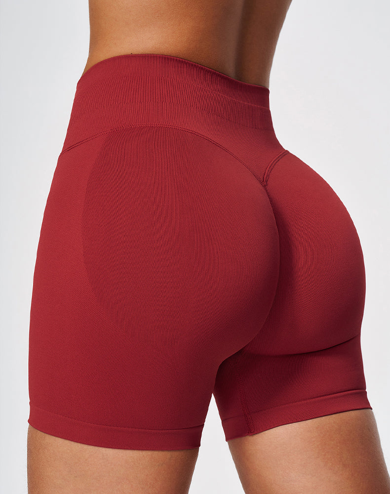 Ribbed High Waisted Seamless Workout Shorts