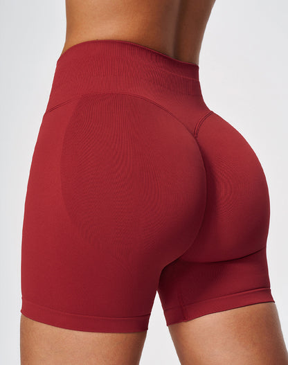 Ribbed High Waisted Seamless Workout Shorts