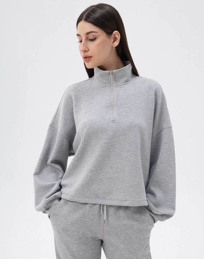 Half Zipper Casual Long Sleeve Sweatshirts