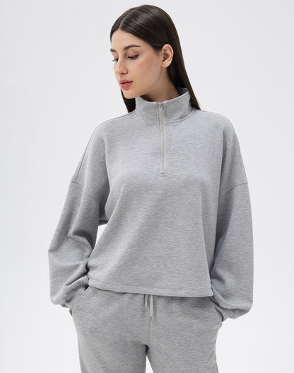 Half Zipper Casual Long Sleeve Sweatshirts