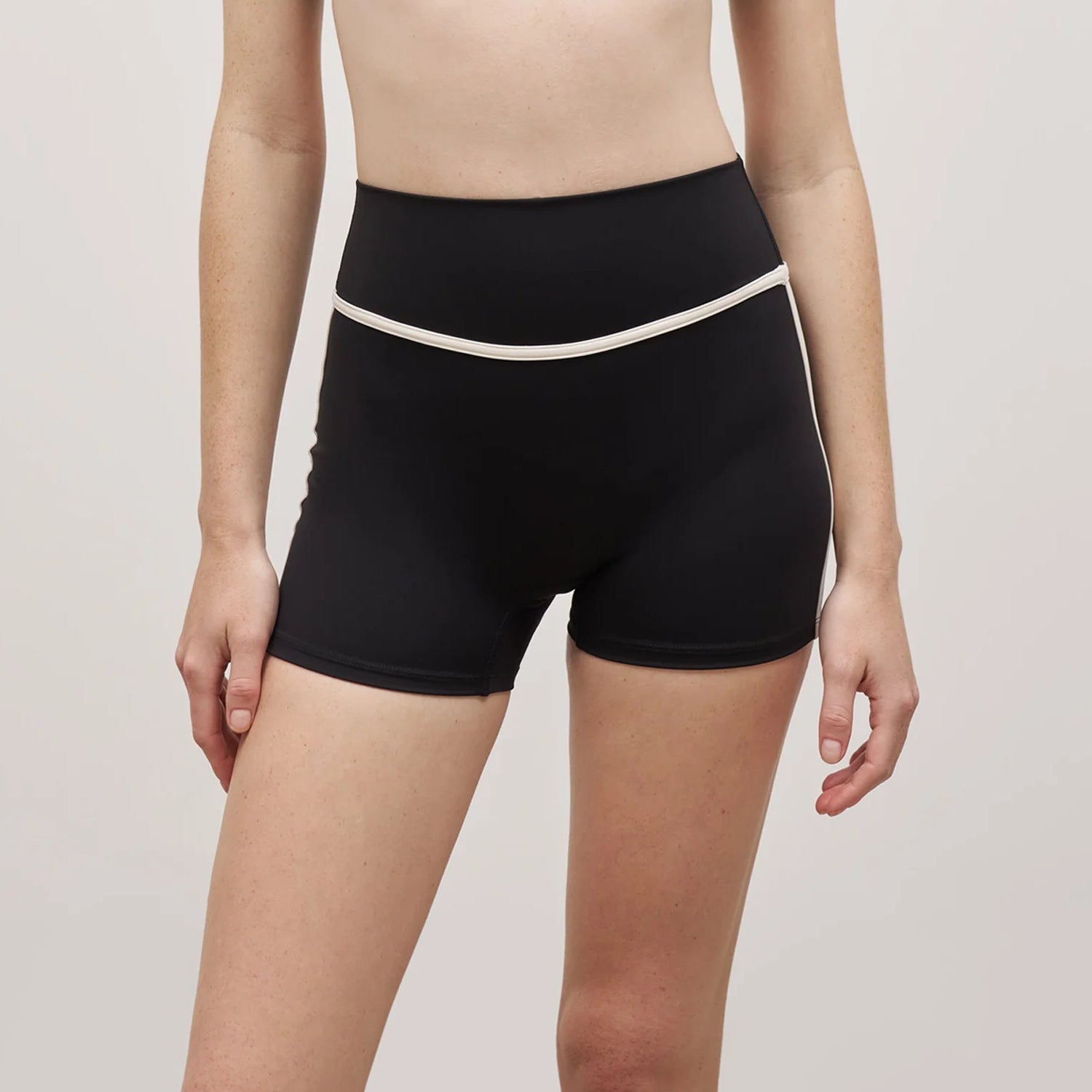 Color Block Biker Shorts V High Waisted Yoga Athletic Short